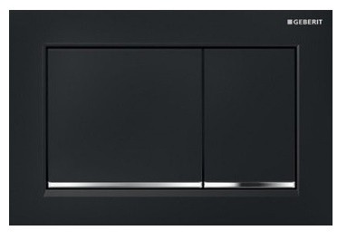 [115.080.KM.1] 115.080.KM.1 - GEBERIT DUWPLAAT OMEGA 30 ZWART - 2T  VOOR VERLAAGDE SANBLOK