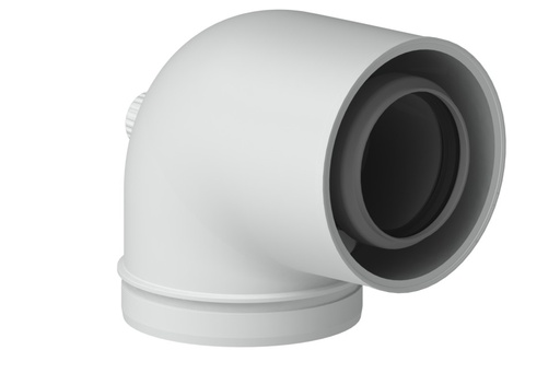 [04-00012] DAALDEROP ADAPTOR COUDE 60/100 + MEETNIPPEL voor CUBE ONE/DUO