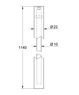  48053000 - GROHE O DOUCHEPIJP RAINSHOWER 22MM 15CM LANGER