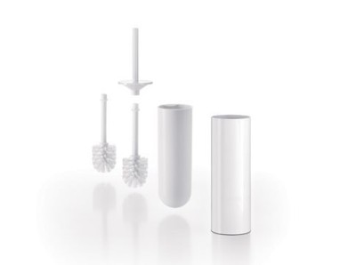 [INDA AV014A WY] INDA TOUCH TOILETBORSTELHOUDER WAND OF STAAND BORSTEL WIT - MAT WIT