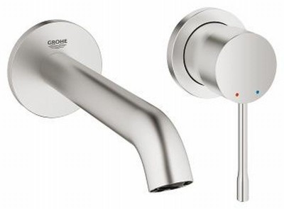  19408DC1 - GROHE ESSENCE AFWERKSET LAVABO MUURMENGKRAAN SUPERSTEEL