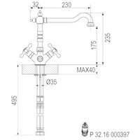 [V1910CH] V1910CH - KVR RETRO KEUKENKRAAN V 1910 CHROME