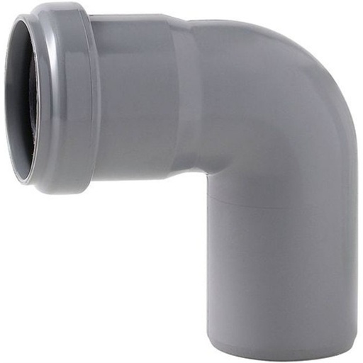[2092J 75] RO4242100 - COUDE GRIJS PVC MET JOINT 75MM 90°