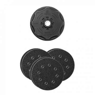 [638 06 195210] 63806195210 - FEIN SCHUURPAPIERSET 115MM PERFORÉ K60/80/120/180 4X4VEL KLITBE
