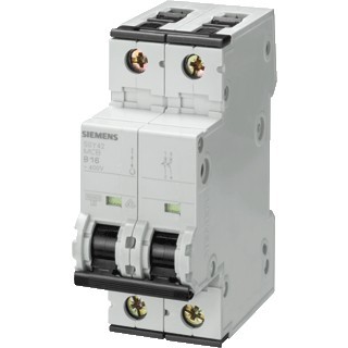 [110443] 5SL3206-7 - SIEMENS AUTOMAAT 400V 4,5KA, 2POLIG, C, 6A