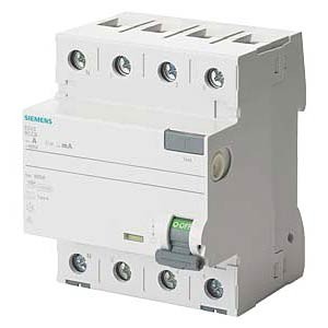 [110474] 5SV3646-6BA - SIEMENS VERLIESSTROOMSCHAKELAAR A 63A 3+N 300mA 400V 4M I2T