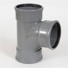 [9130 125] 20023221 - T-STUK GRIJS RIOOL 125MM 90° FFF (12)