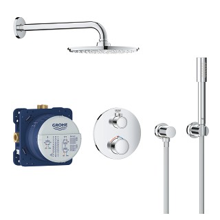 [GROHE 34 732 000] 34732000 - GROHE RAINSHOWER COSMOPOLITAN 210 MUURAANSLUITING INBOUW MET 2 UITGANGEN