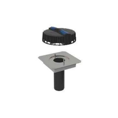 [359.571.00.1] 359.571.00.1 - GEBERIT PLUVIA DAKAFVOER 56MM BITUMEN 12l/s