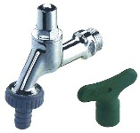 [11 0008] 52053 -N 2 - DUB DIENSTKRAAN 1/2 CHROME POLIE + SLEUTEL