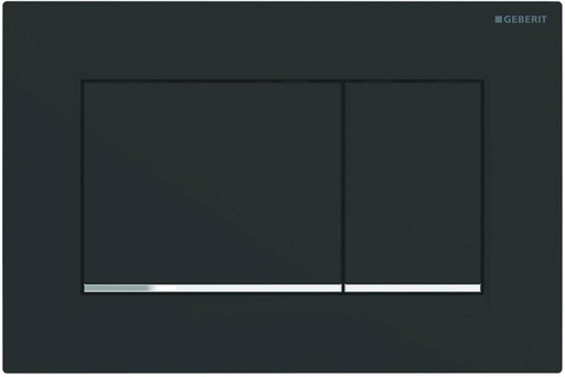 [115.883.14.1] 115.883.14.1 - GEBERIT DUWPLAAT SIGMA 30 ZWART MAT GELAKT GLASVERCHROOMD