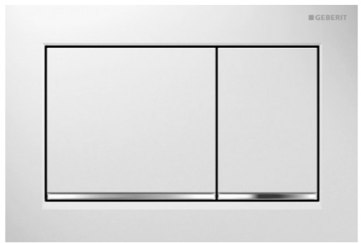 [115.080.KJ.1] 115.080.KJ.1 - GEBERIT DUWPLAAT OMEGA 30 WIT - 2T  VOOR VERLAAGDE SANBLOK !!!!!!