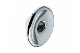 [11231/70V] 123642 - GEVELKOM CHROME ROND 70mm vaste aansluiting 1/2F