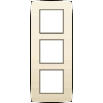 [119568] 100-76300 - NIKO AFDEKPLAAT DRIEDUBBEL VERTIKAAL CREME