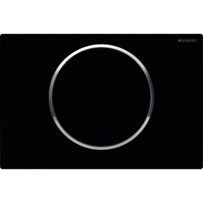 [115.758.KM.5] 115.758.KM.5 - GEBERIT DUWPLAAT SIGMA 10 ZWART GLANSVERCHROOMD 1 TOETS