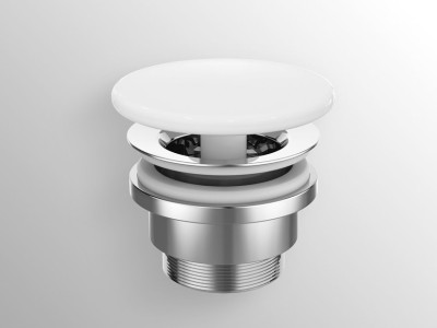 [E211401] E211401 - IDEAL STANDARD LAVABO FREEFLOW OPBOUW WIT AFVOERGARNITUUR