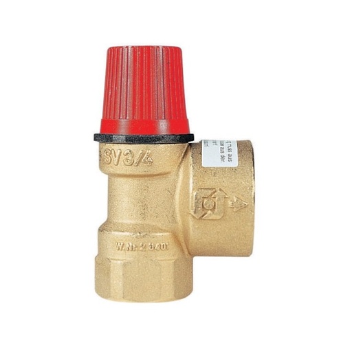 [11424 4/4] WATTS VEILIGHEIDSKLEP 4/4 3BAR CV ROOD