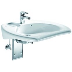 [121765000] 121765000 - GEBERIT WASTAFEL MINDER VALIDEN ONDERRIJDBAAR 650 X 600 MET OVERLOOP EN VOORGESTOKEN KRAANGAT