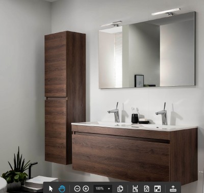 [DDM 1202P475] SD 1202P475 - MARCUS MEUBELSET MET1 LADE GREEPLOOS + SPIEGEL 120CM