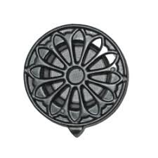 [DRT125] VENTILATIE EXTRACTIE & PULSIE ROOSTER RUSTIEK ROND 125MM ZWART
