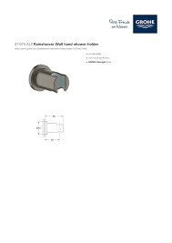  27074AL0 - GROHE DOUCHEHOUDER RAINSHOWER MET ROZET BRUSHED HARD GRAFITE