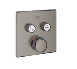  29124AL0 - GROHE  SMARTCONTROL INBOUW MET 2 UITGANGEN BRUSHED HARD GRAFITE