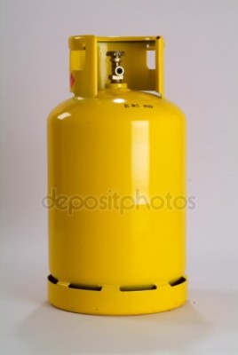 [30 0041] GASFLES 10KG GEEL VOOR MOTORS PROPAAN SNELKOPPELING