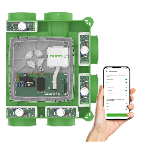 [0000-4645] 0000-4645 - DUCO COMFORT PLUS KIT +( keuken, badkamer, toilet, 2X slaapkamer + bediening rf)