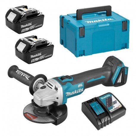 [MAKITA DGA506RTJ] DGA506RTJ - MAKITA HAAKSE SLIJPER 125MM 18 V BATTRIJEN MET REM
