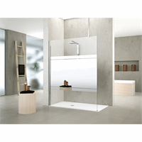 [KUADH70-1K] KUADH70-1K - NOVELLINI KUADRA H VRIJSTAANDE WAND 67-70 H 200CM/ UITV. TRANSP. GLAS + CHR. 