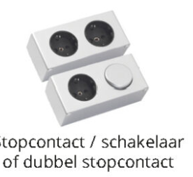 [9902080P] 9902080P - PROLINE STOPCONTACT + SCHAKELAAR 