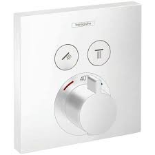 [15763700] 15763700 - HANS GROHE SHOWER SELECT AFWERKSET VOOR INBOUWTHERMOSTAAT VOOR 2 SYSTEMEN UITV.WIT