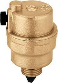 [502530 ] CALEFFI  ONTLUCHTER ROBOCAL 1/4 + WATERSLOT 3/8 zijdelinks
