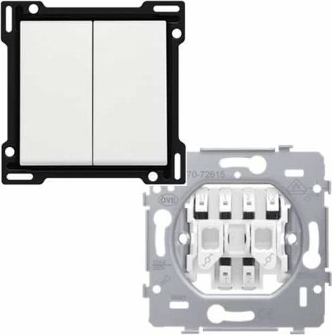 [119805] 41/62600 - NIKO DUBBELE WISSEL SCHAKELAAR 10A INBOUW NAAKT