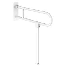 [511517W] 511517W - DELABIE OPKLAPBARE GREEP -WIT GEEPOXEERD MET VLOERSTEUN L 76 CM