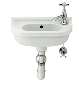 [240.05145.WH] 240.05145.WH - AQUA PRESTIGE MICRO BASIN  FONTEIN 40 X 21.5 CM WIT ZONDER KRAANGAT