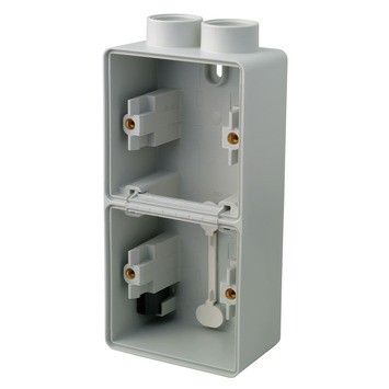 [119822] 41/784202 - NIKO OPBOUWDOOS DUBBEL VERTIKAAL 2 INGANGEN GRIJS M20 IP55