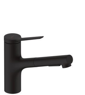 [74800670] 74800670 - HANS GROHE ZESIS M33 KEUKENKRAAN + UITTREKBARE VUISTDOUCHE UITV.MAT ZWART
