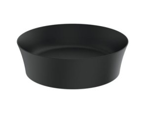 [E1398V3] E1398V3 - IDEAL STANDARD YPALYSS OPBOUWWASTAFEL ROND DIAM  40 UITV.MAT ZWART ZONDER OVERLOOP
