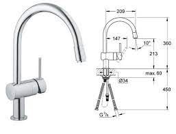 [32918000] 32918000 - GROHE MINTA KEUKENKRAAN MET UITTREKBARE MOUSSEUR UITV. CHROME