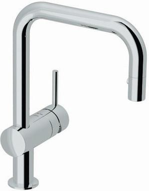 [32322000] 32322000 - GROHE MINTA KEUKENKRAAN RECHTE U-UITLOOP MET UITTREKBARE MOUSSEUR CHR.