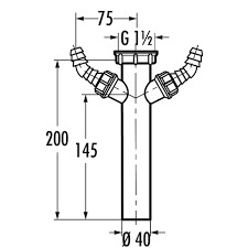 [VIEGA 104 559] VIEGA KEUKEN DUBBELE VAATWASAANSLUITING VR SIFON