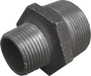 [NR 245 3/8 1/4Z] 245-16S - REDUCTIENIPPEL 3/8 1/4 ZWART