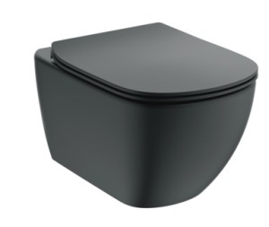 [T3503V3] T3503V3 - IDEAL STANDARD TESSI WANDCLOSET RIMFREE VERDOKEN BEVESTIGING UITV.SILK BLACK