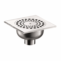 [684000] 684000 - DELABIE KLOKPUTJE INOX 14 X 14 VERTICALE AFVOER 40 