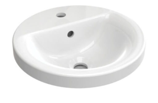 [E504101] E504101 - IDEAL STANDARD CONNECT INBOUWWASTAFEL ROND 38 CM MET KRAANGAT EN OVERLOOP