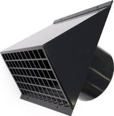 [10161180] 400.452.721 - BEG PROFI AIR GEVELDOORVOER ZWART VOOR BUITEN DN 180  (19184)