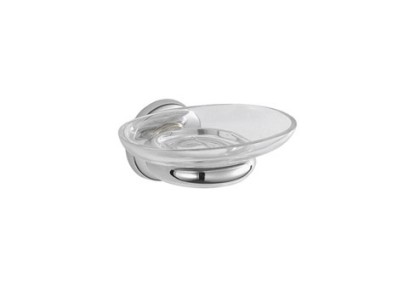 [INDA A25110 CR 03] INDA A 25110 CR - INDA GLOBE ZEEPHOUDER + GLAZEN SCHAAL CHROOM //////