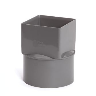 [7241VR 80 110] NULL - OVERGANG GRIJS REGEN VIERKANT ROND 80-110MM