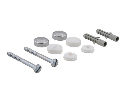 [18 500] WCS 502 234 - BEVEST WC VIJS SET 2 STUKS CHR. + PLUG